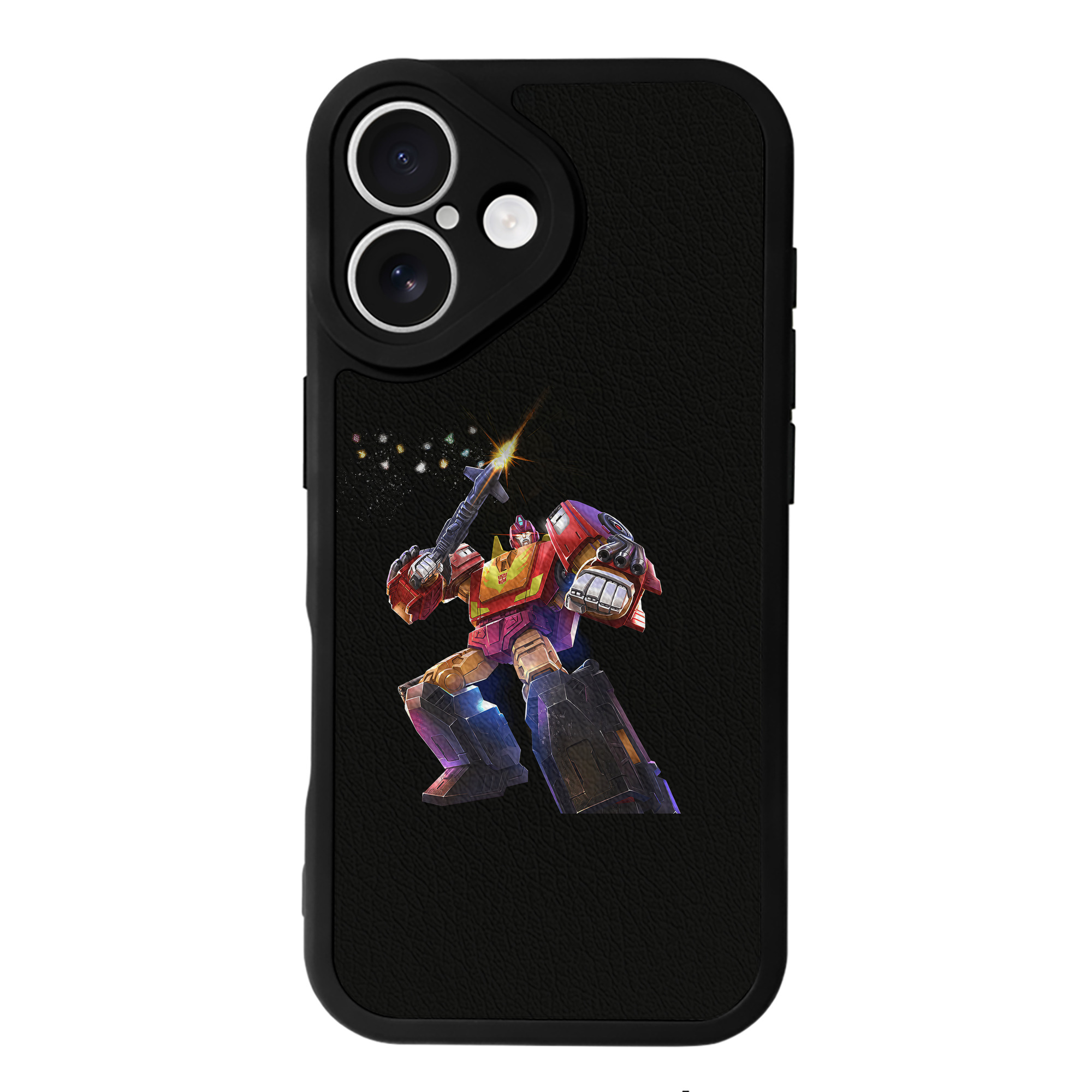 （画像用） Transformers トランスフォーマー 【iPhone 16シリーズ対応】シリコンスマホケース（レザー調） 材質：シリコン